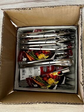 NWT Stainless Steel BBQ Tongs – Stainless Steel Mini Tongs 16pcs for $15